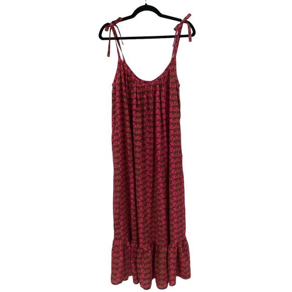 Emerson Fry India Sundress In Pink Yarrow Cheetah Size Medium / Large - Picture 2 of 13